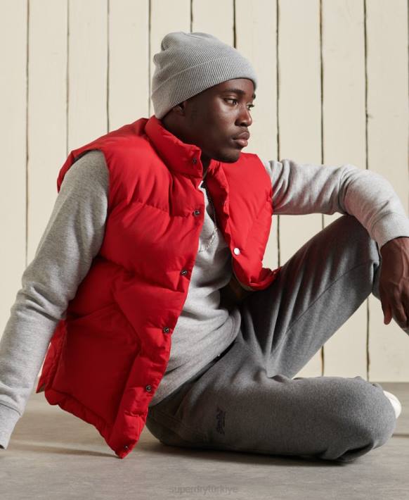 erkekler Superdry gri vintage logo işlemeli mürettebat sweatshirt NNTB750