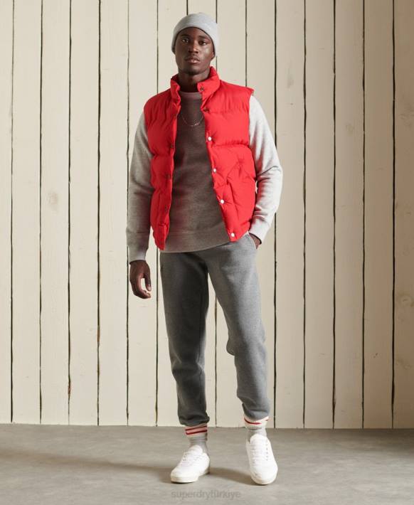 erkekler Superdry gri vintage logo işlemeli mürettebat sweatshirt NNTB750