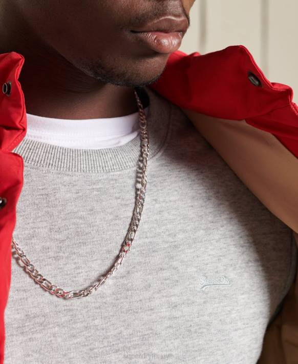 erkekler Superdry gri vintage logo işlemeli mürettebat sweatshirt NNTB750