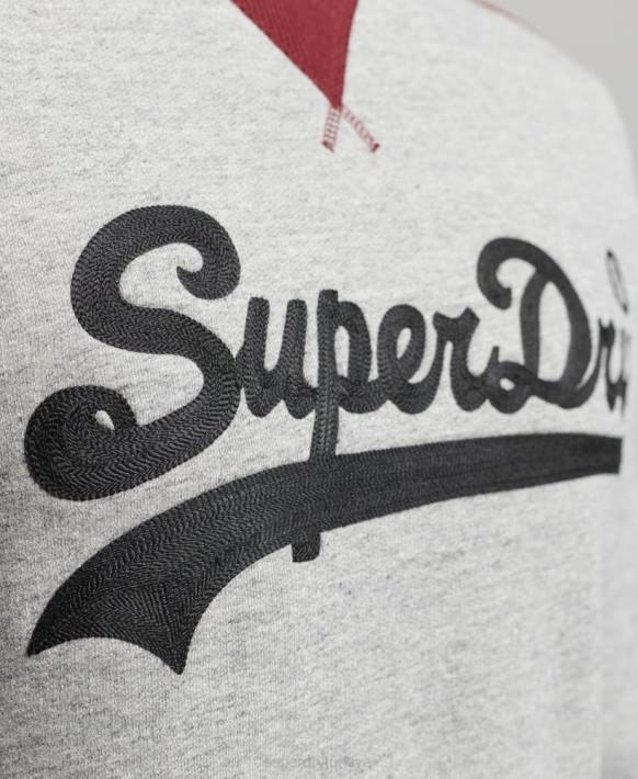 erkekler Superdry gri vintage logo kolaj ekibi NNTB858