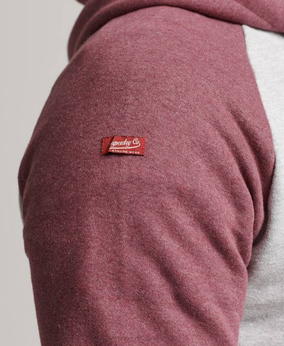 erkekler Superdry gri yazılı kolej kapüşonlusu NNTB880