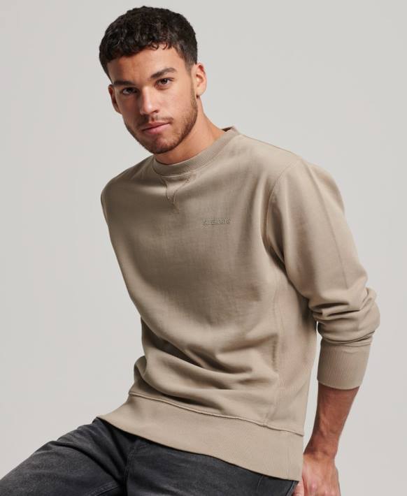 erkekler Superdry koyu gri code essential overdyed ekip sweatshirt NNTB608