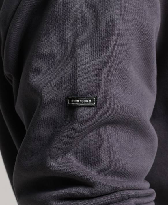 erkekler Superdry koyu gri psych rock ekibi sweatshirt NNTB5111