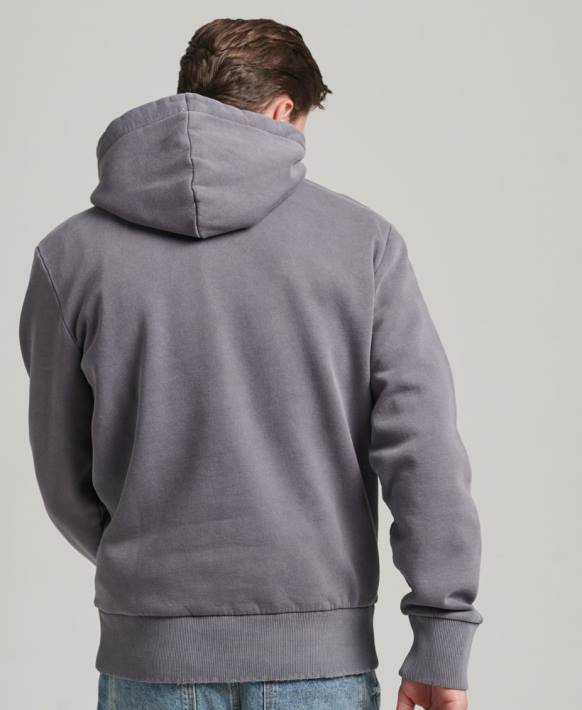 erkekler Superdry koyu gri vintage indie mark kapşonlu NNTB811