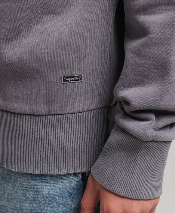 erkekler Superdry koyu gri vintage indie mark kapşonlu NNTB811