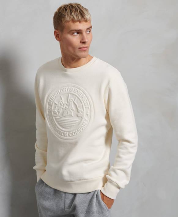 erkekler Superdry krem everest ekibi sweatshirt NNTB899
