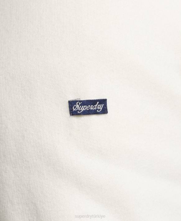 erkekler Superdry krem seyahat kartpostalı grafik sweatshirt NNTB5141