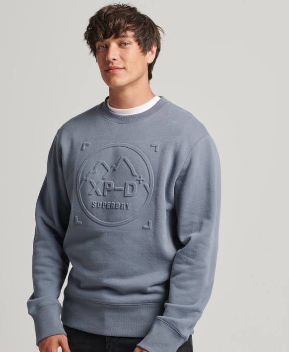 erkekler Superdry mor sefer bol mürettebat sweatshirt NNTB5044