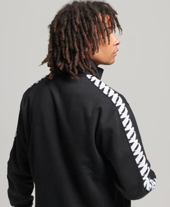 erkekler Superdry siyah bant parça üst NNTB518