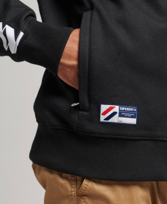 erkekler Superdry siyah bant parça üst NNTB518