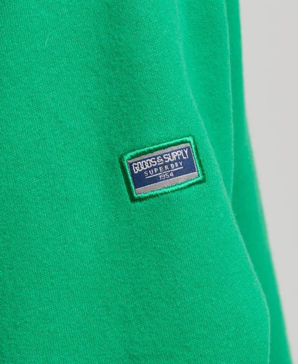 erkekler Superdry yeşil işlemeli ton çekirdekli logolu kapşonlu NNTB5177