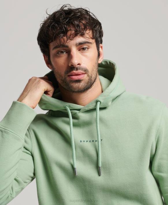 erkekler Superdry yeşil kod fazlası logolu kapşonlu NNTB493