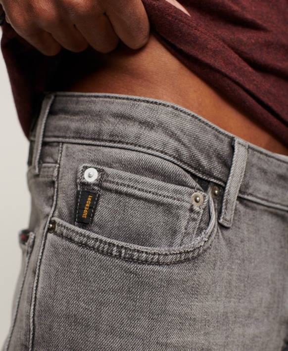 erkekler Superdry gri eski sıska kot NNTB1213