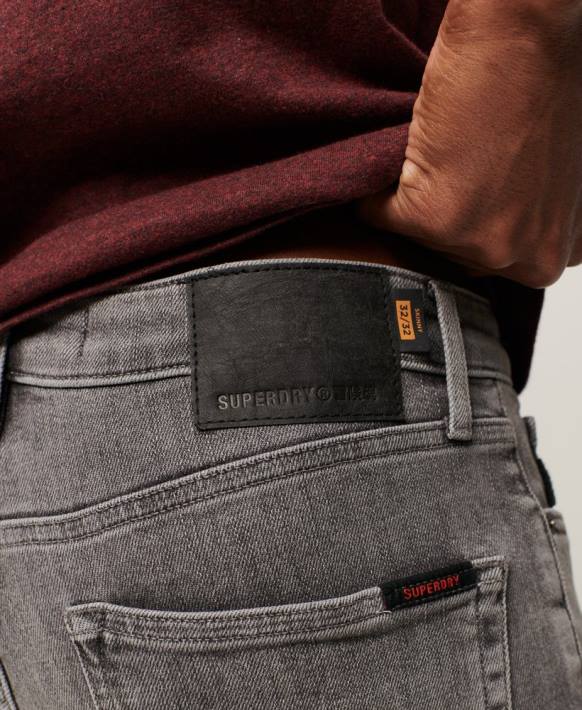 erkekler Superdry gri eski sıska kot NNTB1213