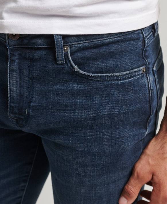 erkekler Superdry koyu mavi eski sıska kot NNTB1206