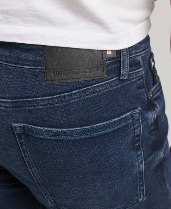 erkekler Superdry koyu mavi eski sıska kot NNTB1206