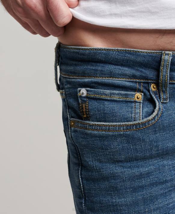 erkekler Superdry mavi eski sıska kot NNTB1218