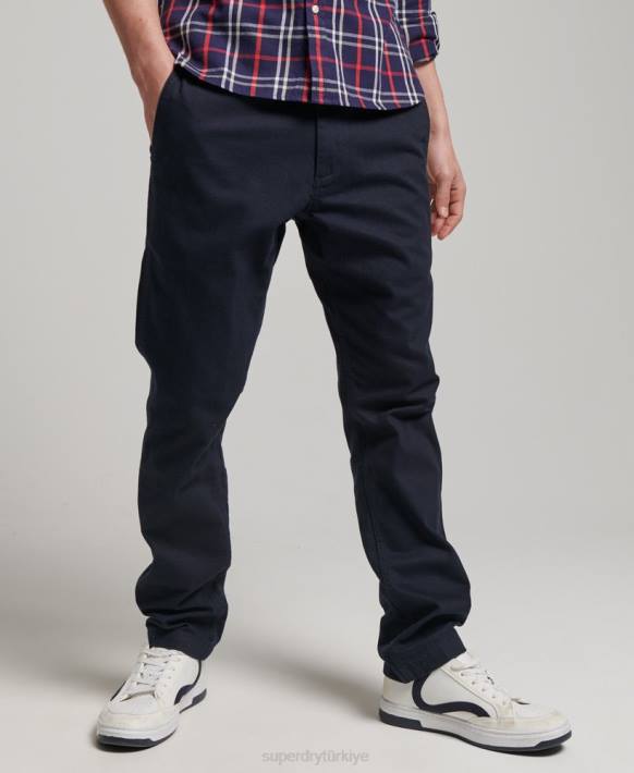 erkekler Superdry Donanma memurlar ince chino pantolon NNTB6487