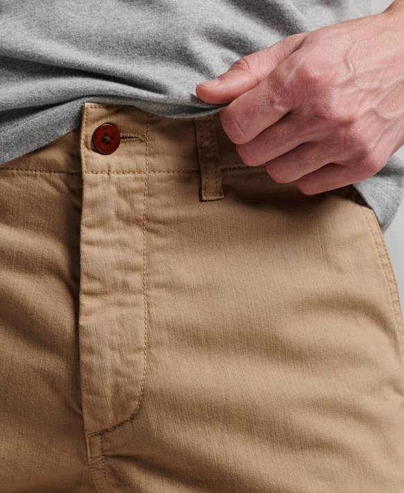 erkekler Superdry bej memurlar ince chino pantolon NNTB91