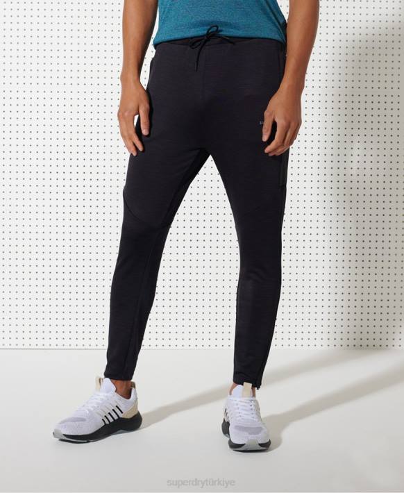 erkekler Superdry siyah eğitim eşofman altı NNTB1440