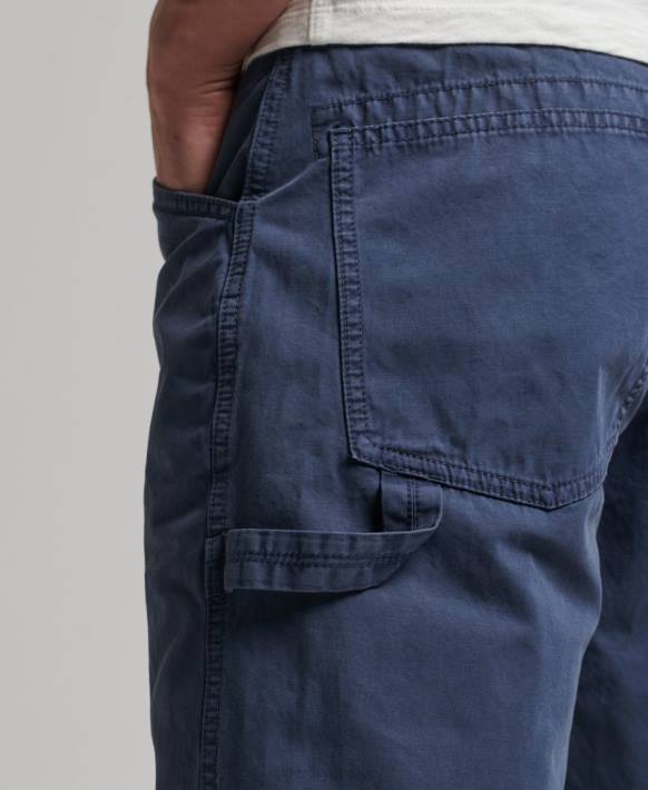 erkekler Superdry Donanma organik pamuklu eski marangoz şortu NNTB358