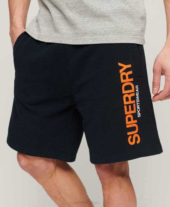 erkekler Superdry Donanma spor gevşek şort NNTB296