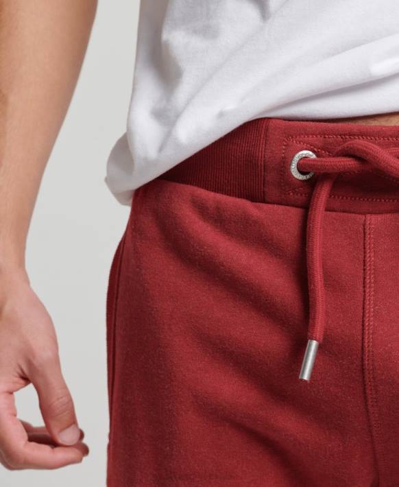 erkekler Superdry kırmızı vintage logo işlemeli jarse şort NNTB339