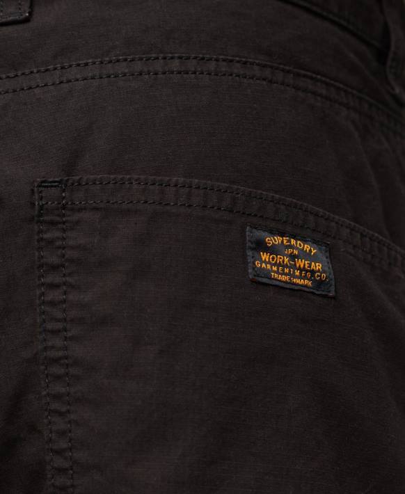 erkekler Superdry siyah marangoz şortu NNTB87