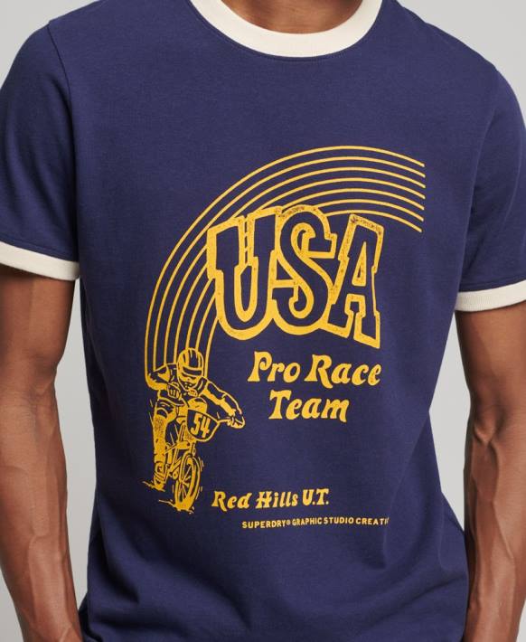 erkekler Superdry Donanma eski benim neslim t-shirt NNTB4914