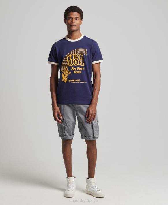 erkekler Superdry Donanma eski benim neslim t-shirt NNTB4914