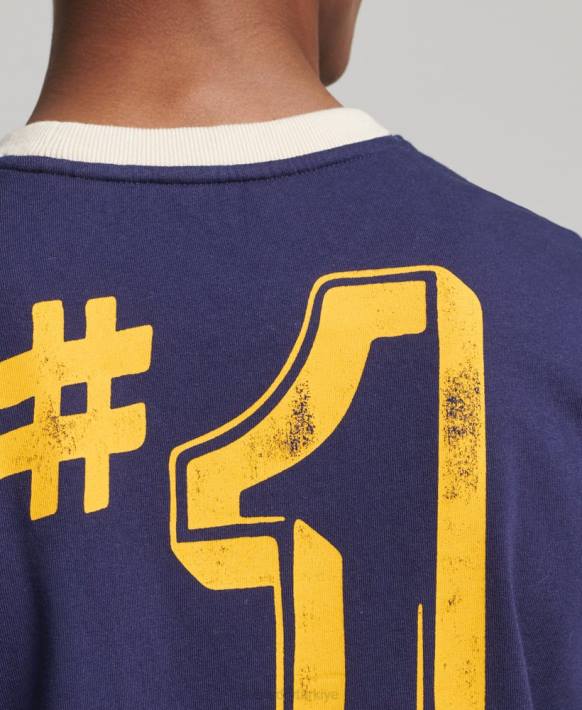 erkekler Superdry Donanma eski benim neslim t-shirt NNTB4914