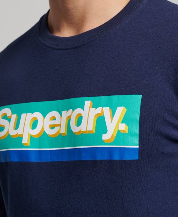 erkekler Superdry Donanma vintage core logo mevsimlik top NNTB6423