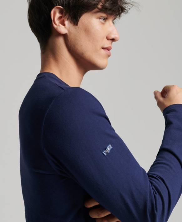 erkekler Superdry Donanma vintage core logo mevsimlik top NNTB6423