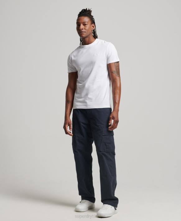 erkekler Superdry beyaz organik pamuklu temel logolu tişört NNTB1