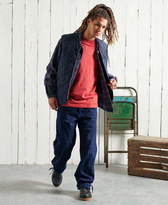 erkekler Superdry kırmızı sınırlı sayıda kuru grafikli tişört NNTB4981