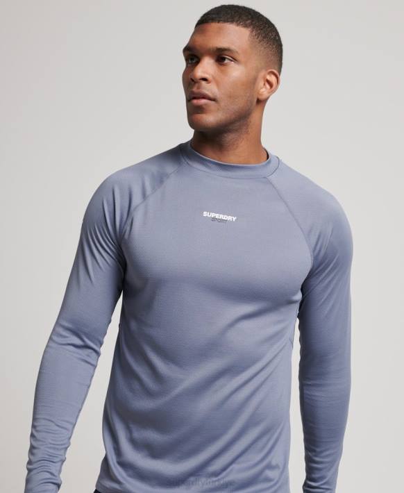 erkekler Superdry mor tren sahte boyun üst NNTB1407