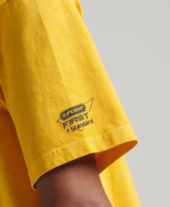 erkekler Superdry sarı eski atletik kulüp tişörtü NNTB4888