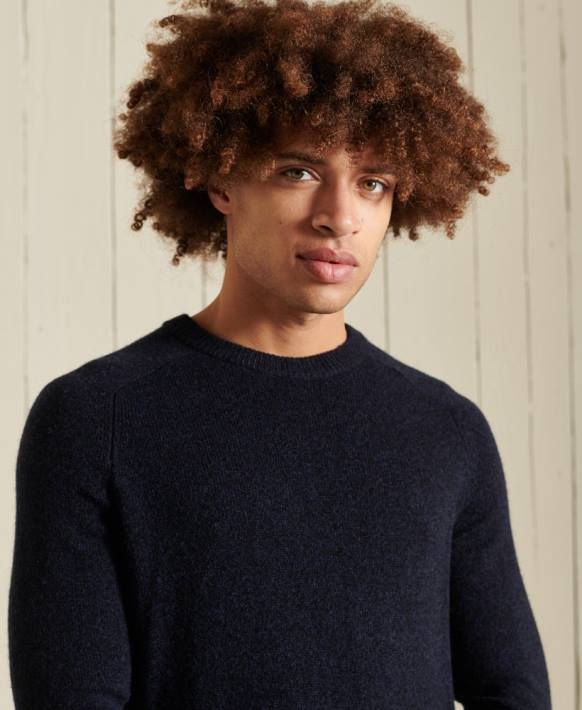 erkekler Superdry Donanma harlo ekip atlayıcısı NNTB5298