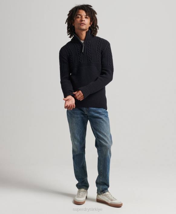 erkekler Superdry Donanma jacob henley atlamacı NNTB5268