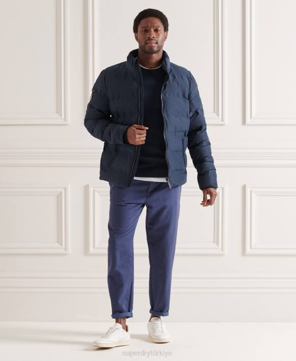erkekler Superdry Donanma supima dokulu mürettebat kazağı NNTB1356