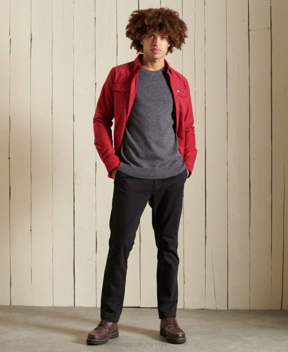 erkekler Superdry gri harlo ekip atlayıcısı NNTB5309