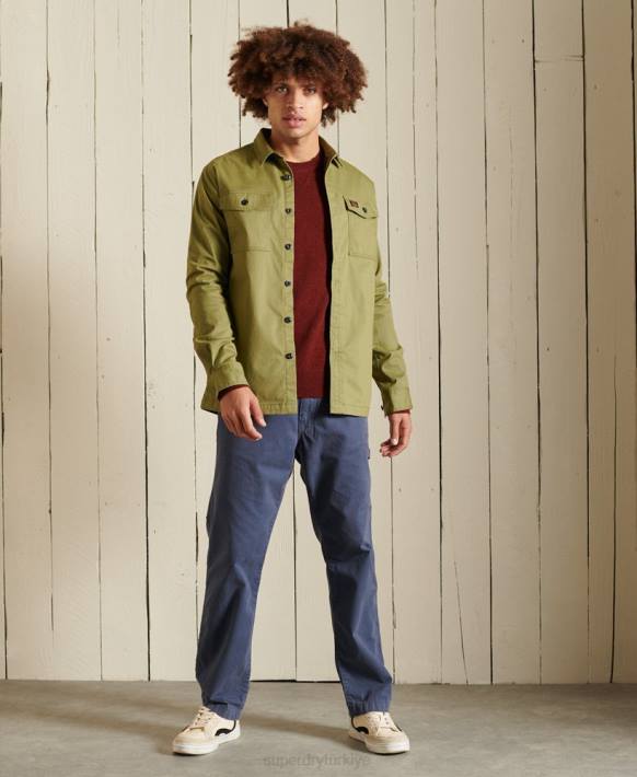 erkekler Superdry kırmızı kuzu yünü hafif mürettebat kazağı NNTB5282