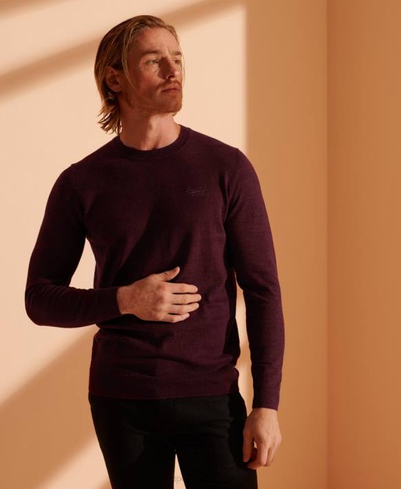 erkekler Superdry kırmızı turuncu etiketli ekip atlayıcısı NNTB1351