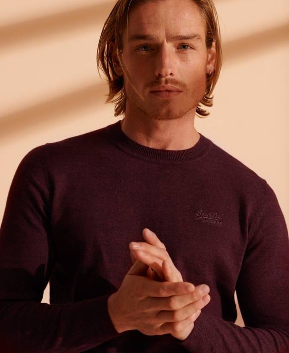 erkekler Superdry kırmızı turuncu etiketli ekip atlayıcısı NNTB1351