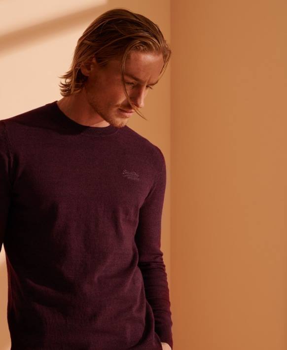 erkekler Superdry kırmızı turuncu etiketli ekip atlayıcısı NNTB1351