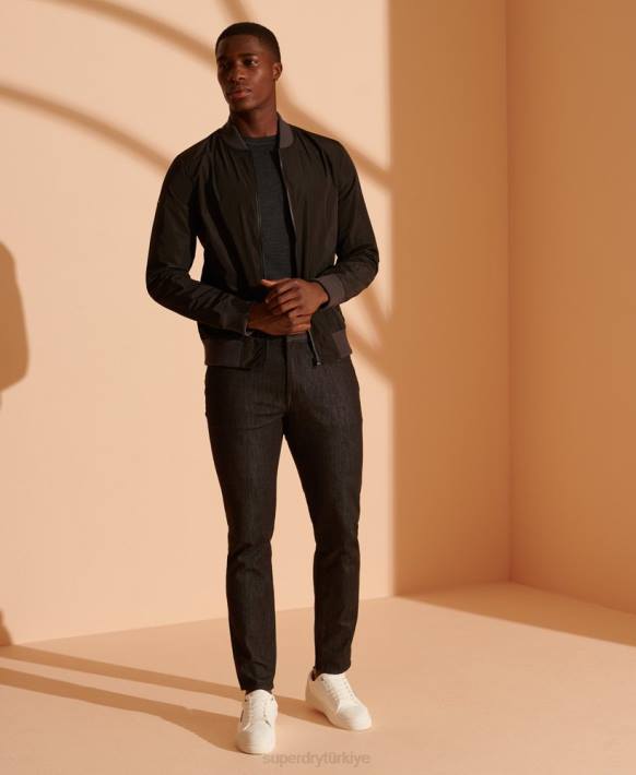 erkekler Superdry koyu gri merinos hafif mürettebat atlama teli NNTB1334