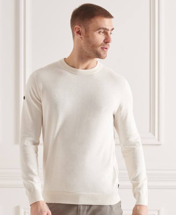 erkekler Superdry krem coolmax ekip örgüsü kazak NNTB5353