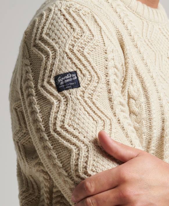 erkekler Superdry krem jacob ekip atlayıcısı NNTB1305