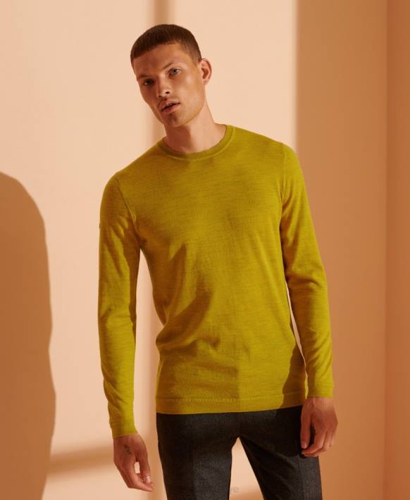 erkekler Superdry sarı merinos hafif mürettebat atlama teli NNTB5303