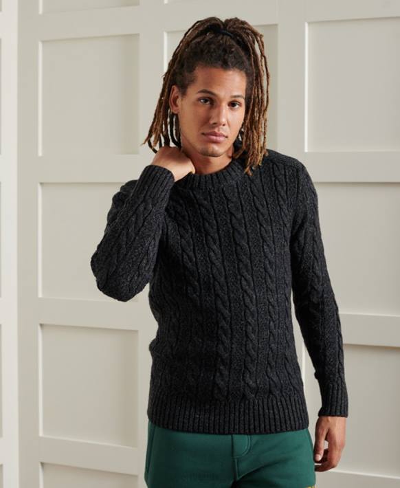 erkekler Superdry siyah jacob ekip atlayıcısı NNTB5325